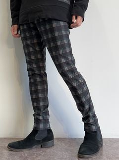 CHRIS EASY HEAT TUCK PANTS / RC30-ST-016HT / 裏起毛タックパンツ / ブラック×グリーンチェック