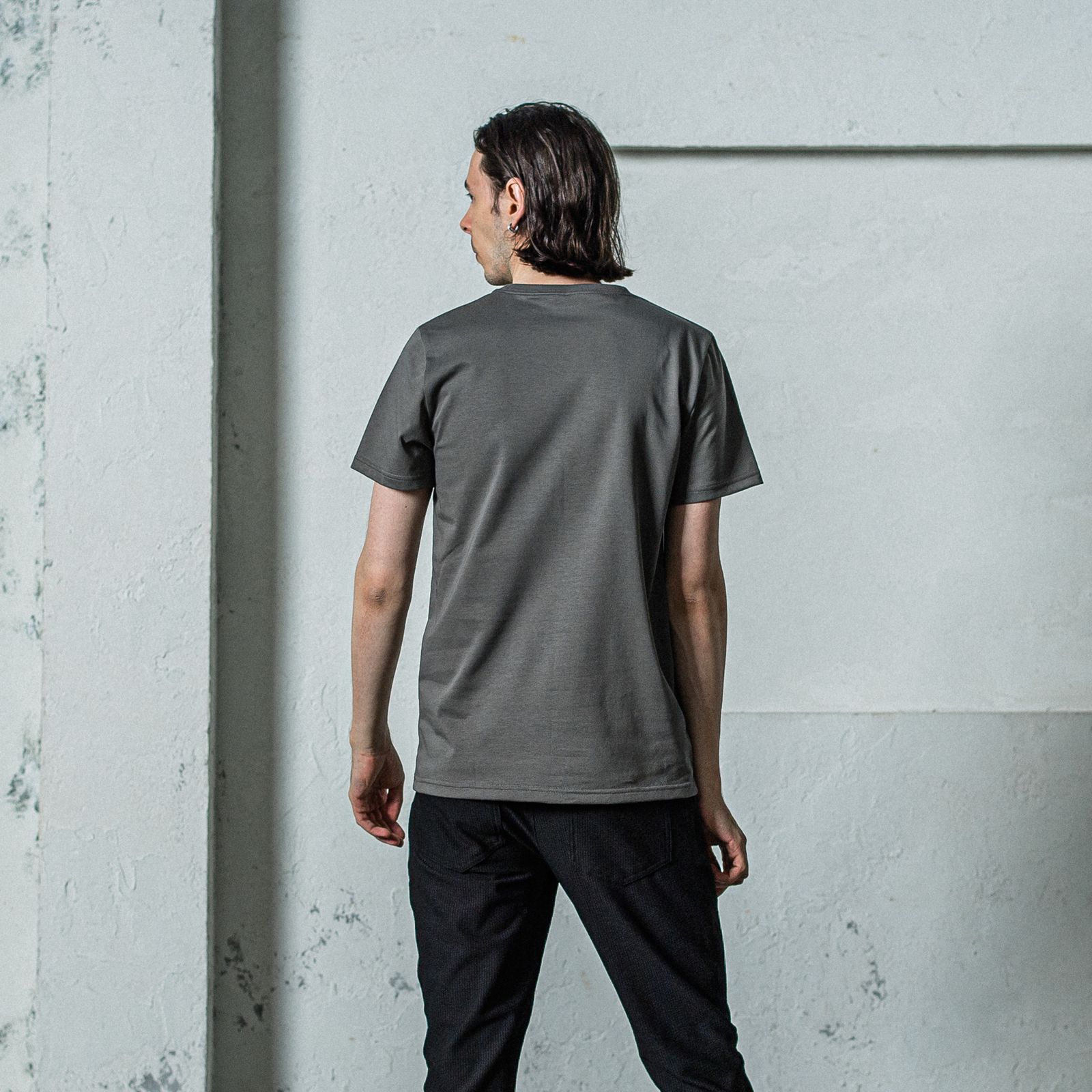 NSNF BASIC TEE / RC35-T-003 / メッセージロゴジャストTシャツ / グレー