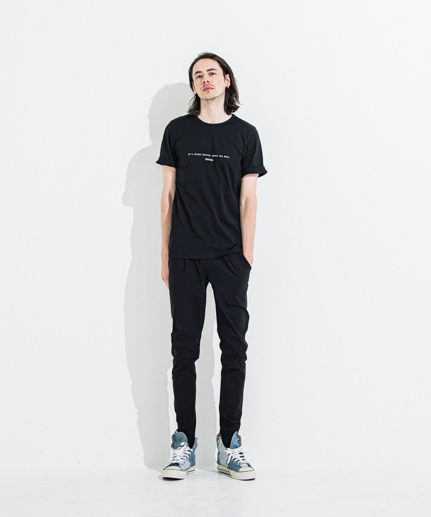 CHRIS EASY TUCK  PANTS / RC36-ST-016T / ナイロンイージータックパンツ / ブラック