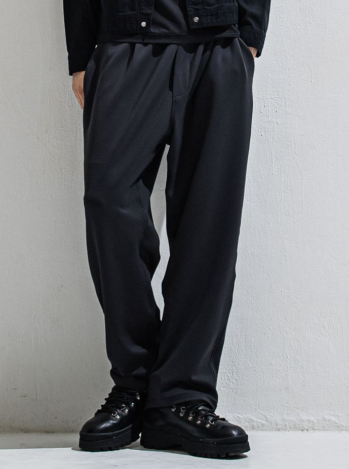 EMILIO DB WIDE PANTS / DP1-ST-003 / ダンボールジャージスーパーワイドパンツ / ブラック (3月中旬入荷予定)
