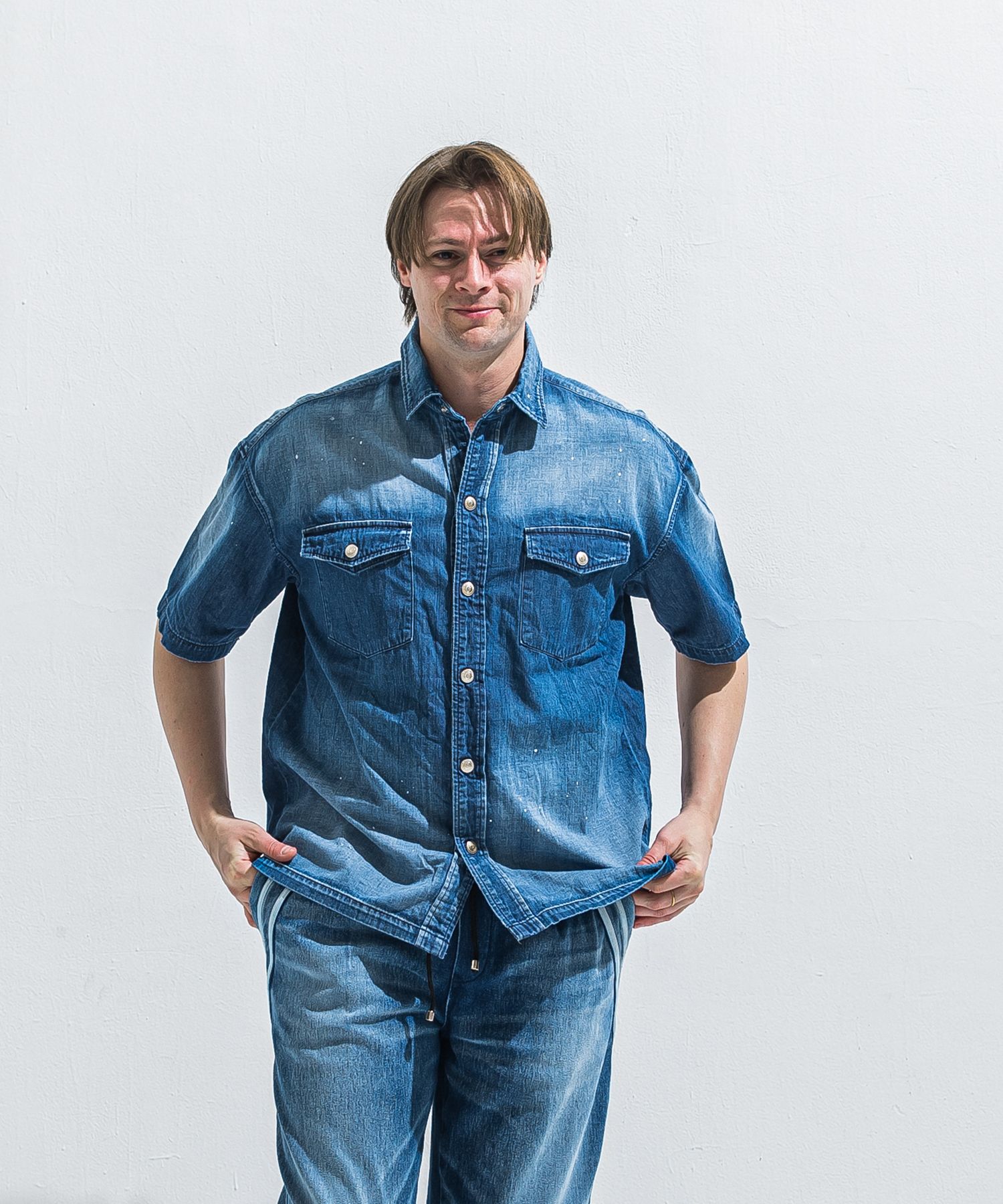 HALF DENIM SHIRTS / RC40-SH-002 / デニム半袖シャツ / ダークインディゴ (6月上旬入荷予定)