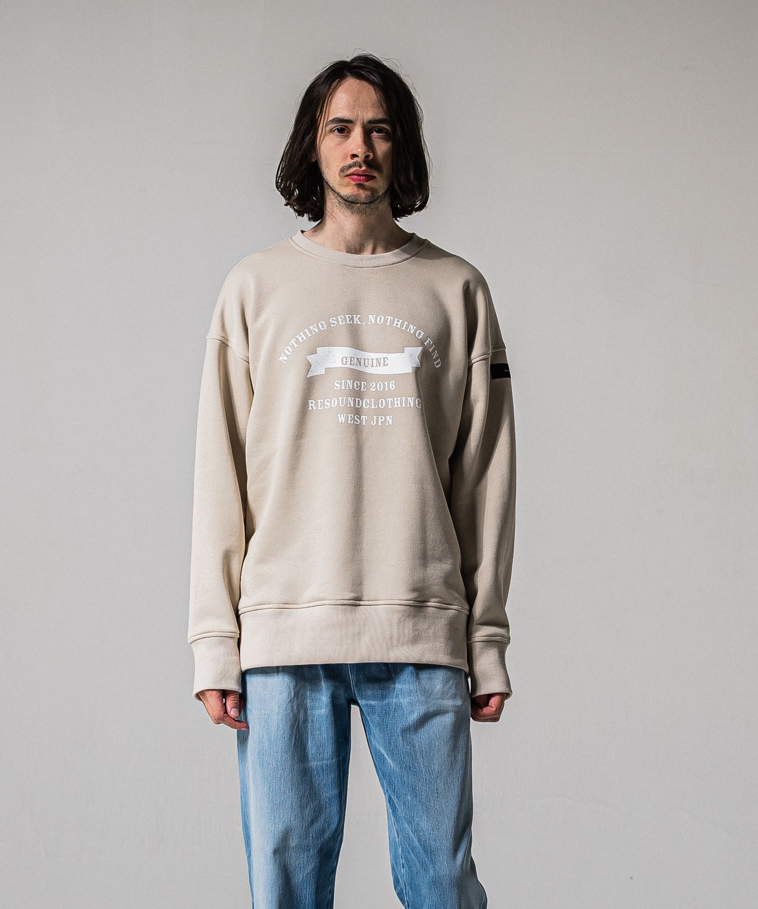 HF URAKE COLLEGE DROP TRAINER / RC39-C-002 / 高機能スウェットトレーナー / グレージュ (1月中旬入荷予定)