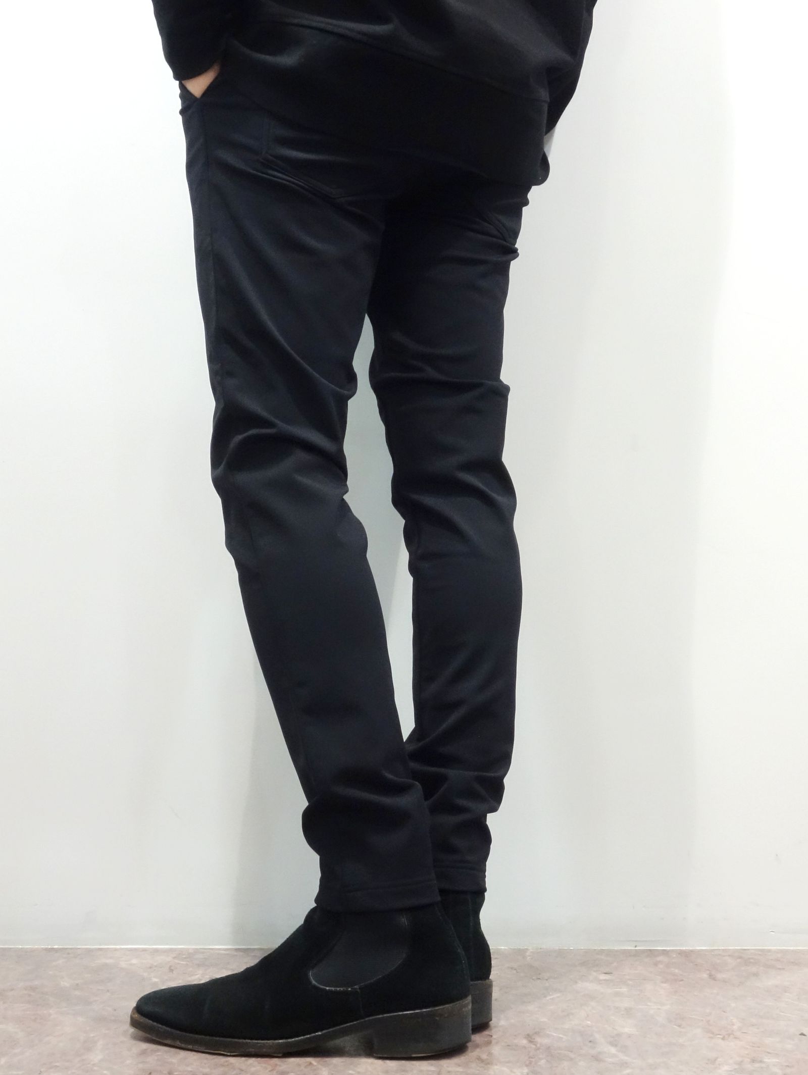CHRIS EASY HEAT PANTS / RC30-ST-016H / 裏起毛イージーパンツ / ブラック