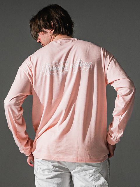PIN ST RC OVER LONGSLEEVE TEE / RC41-T-003 / オーバーサイズ長袖バックロゴTシャツ / ピンク (7月中旬入荷予定)