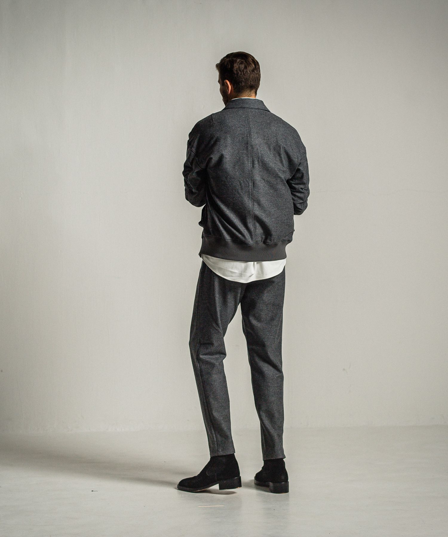 PAT WIDE EASY PANTS / RC34-ST-036 / ワイドテーパードパンツ / グレー
