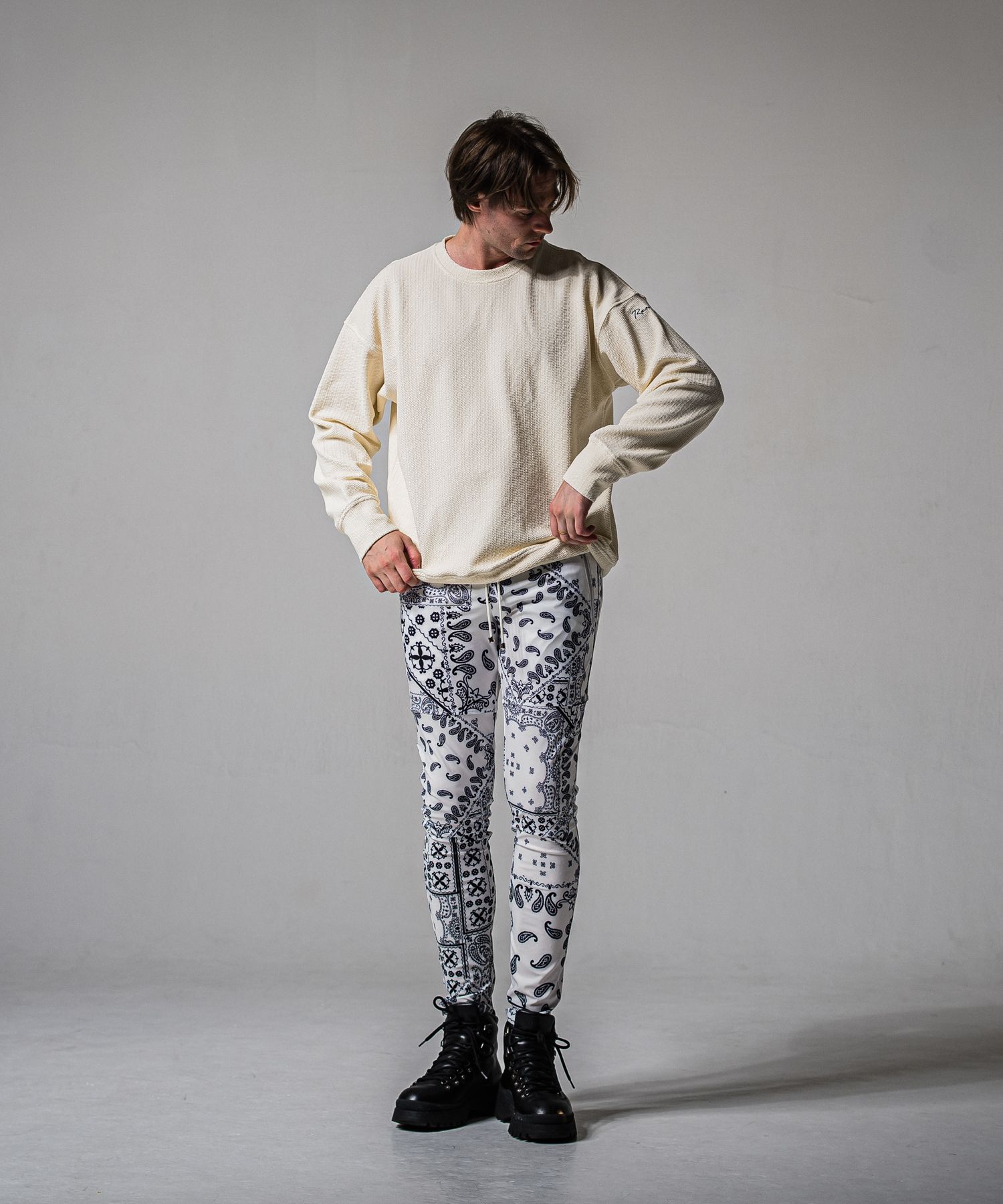 BLISTER TRAINER / RC39-C-004 / ブリスターニットトレーナー / オフホワイト (1月中旬入荷予定)