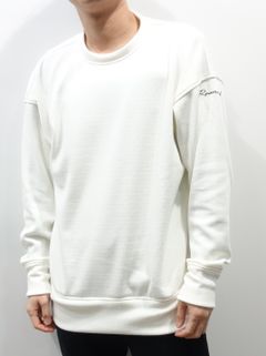 VELOURS FLEECE THERMAL LOOSE TRAINER / RC38-C-002 / 裏起毛サーマルトレーナー / ホワイト (10月中旬入荷予定)