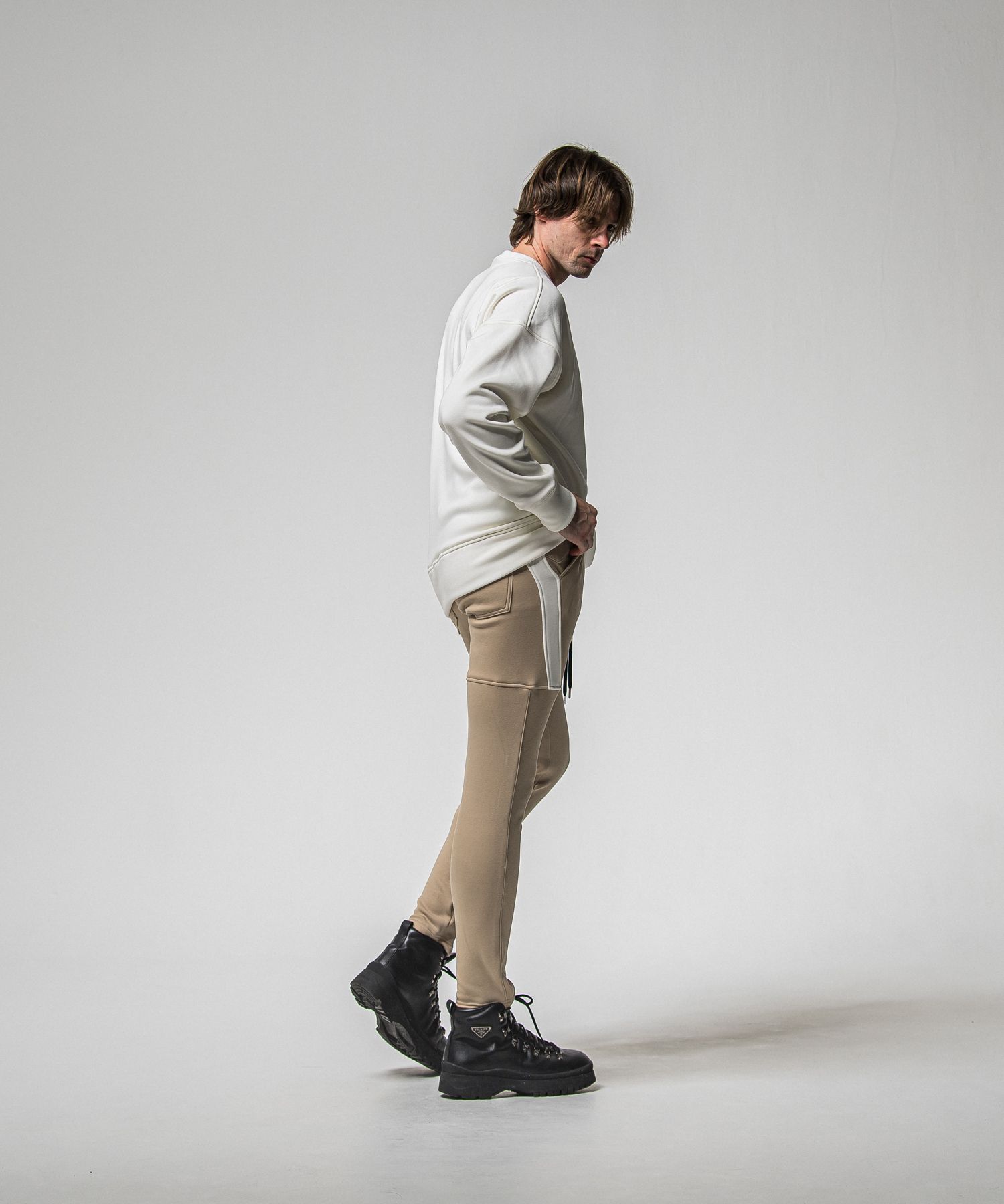 VELOURS FLEECE TYLER PANTS / RC38-ST-026H / 裏起毛スウェットラインパンツ / ブラウン (11月中旬入荷予定)