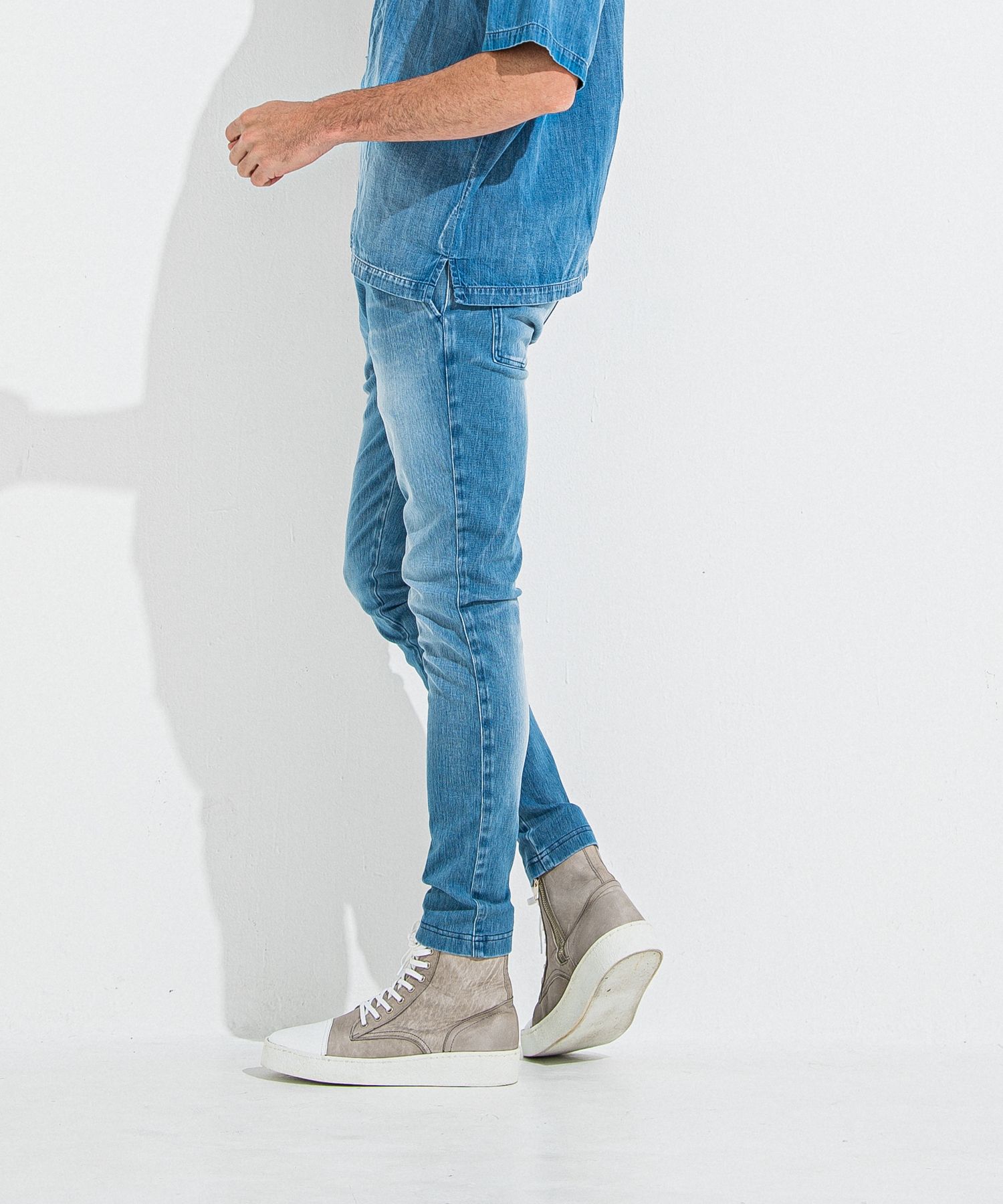 DENIM JERSEY CHRIS EASY TUCK PT / RC36-ST-016TD / ライトオンスデニムジャージイージータックパンツ / ライトインディゴ