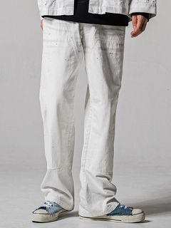 DOUBLE KNEE PT / RC39-ST-041 / ダブルニーワイドデニムパンツ / ホワイトユーズド (2月中旬入荷予定)