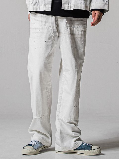 DOUBLE KNEE PT / RC39-ST-041 / ダブルニーワイドデニムパンツ / ホワイトユーズド (2月中旬入荷予定)