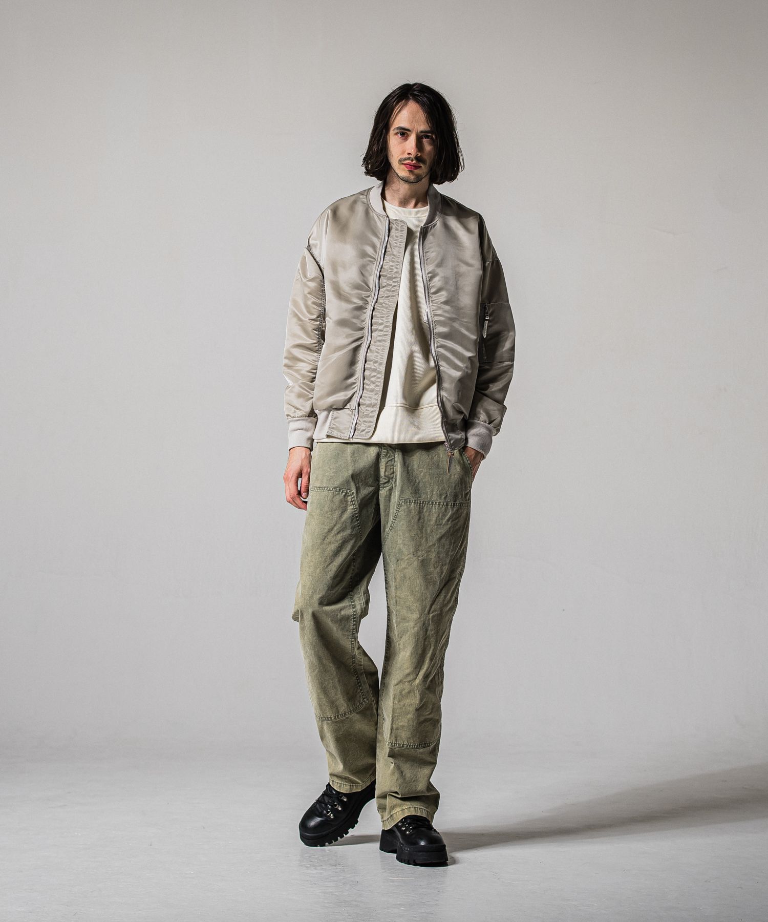 LIGHT DAVID JACKET / RC39-JK-002 / ナイロンライトMA-1 / ナイロングレージュ (2月下旬入荷予定)