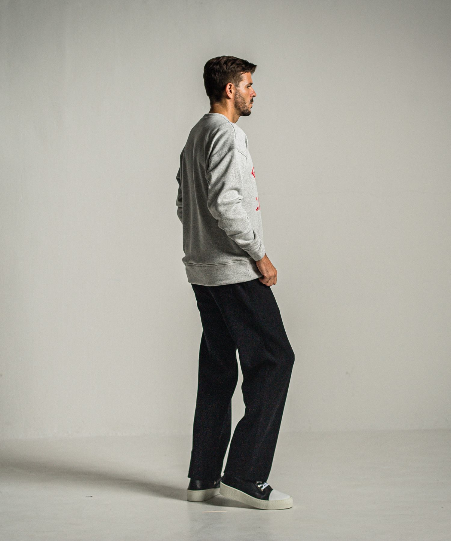 MELTON WIDE TUCK PANTS / RC34-ST-016WT / メルトンワイドタックパンツ / ブラック