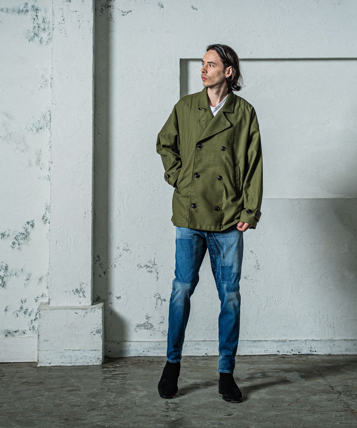 MICK DENIM JERSEY / RC35-ST-020 / デニムジャージテーパードパンツ / インディゴリメイク