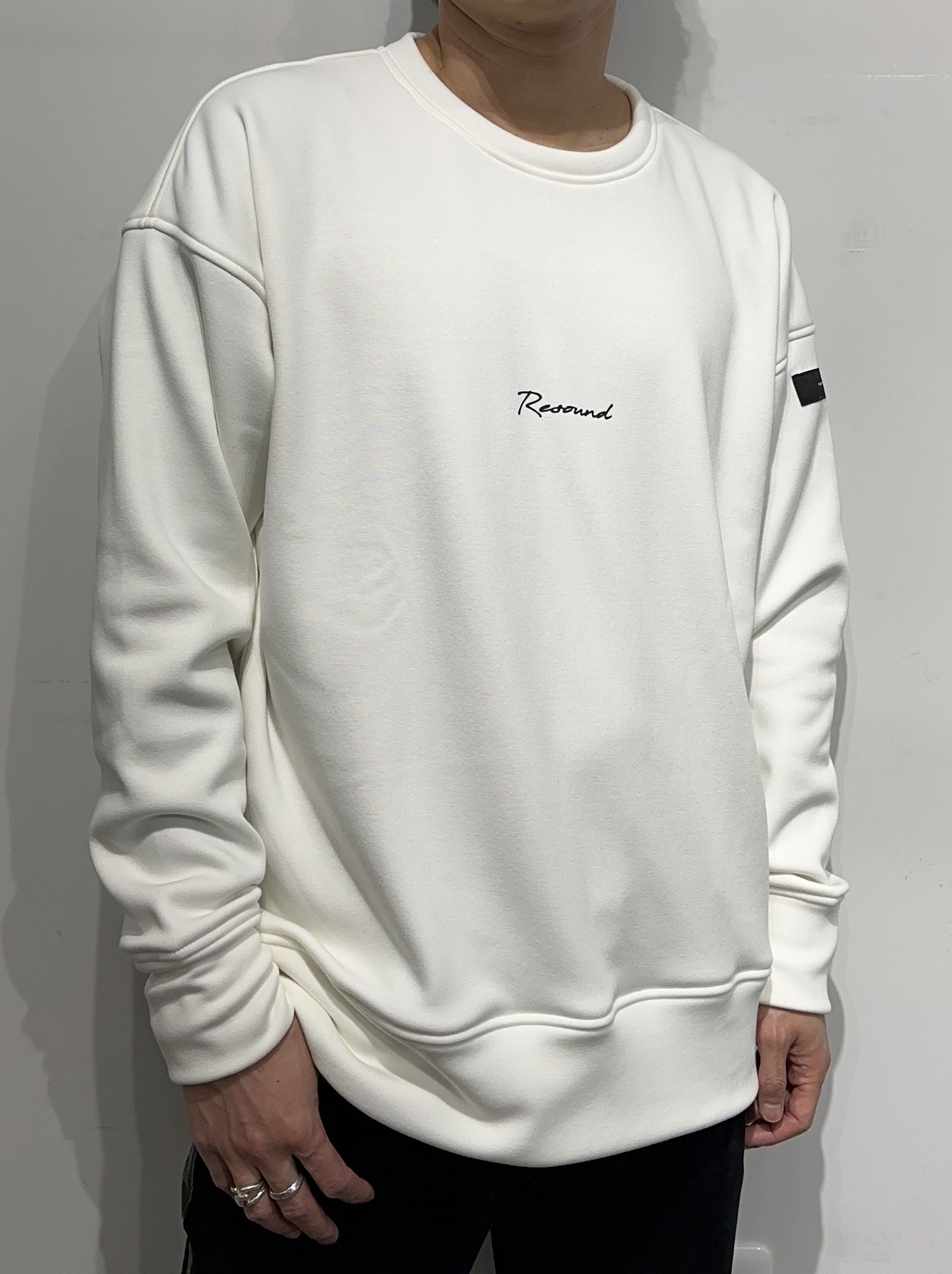【LUKE別注】 ROGO VELOURS FLEECE DROP TRAINER / RC34-C-010LUKE / 裏起毛ロゴトレーナー / ホワイト