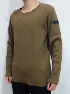 ST COTTON WAFFLE THERMAL / BASIC-CUT-001 / サーマル長袖Tシャツ / カーキ