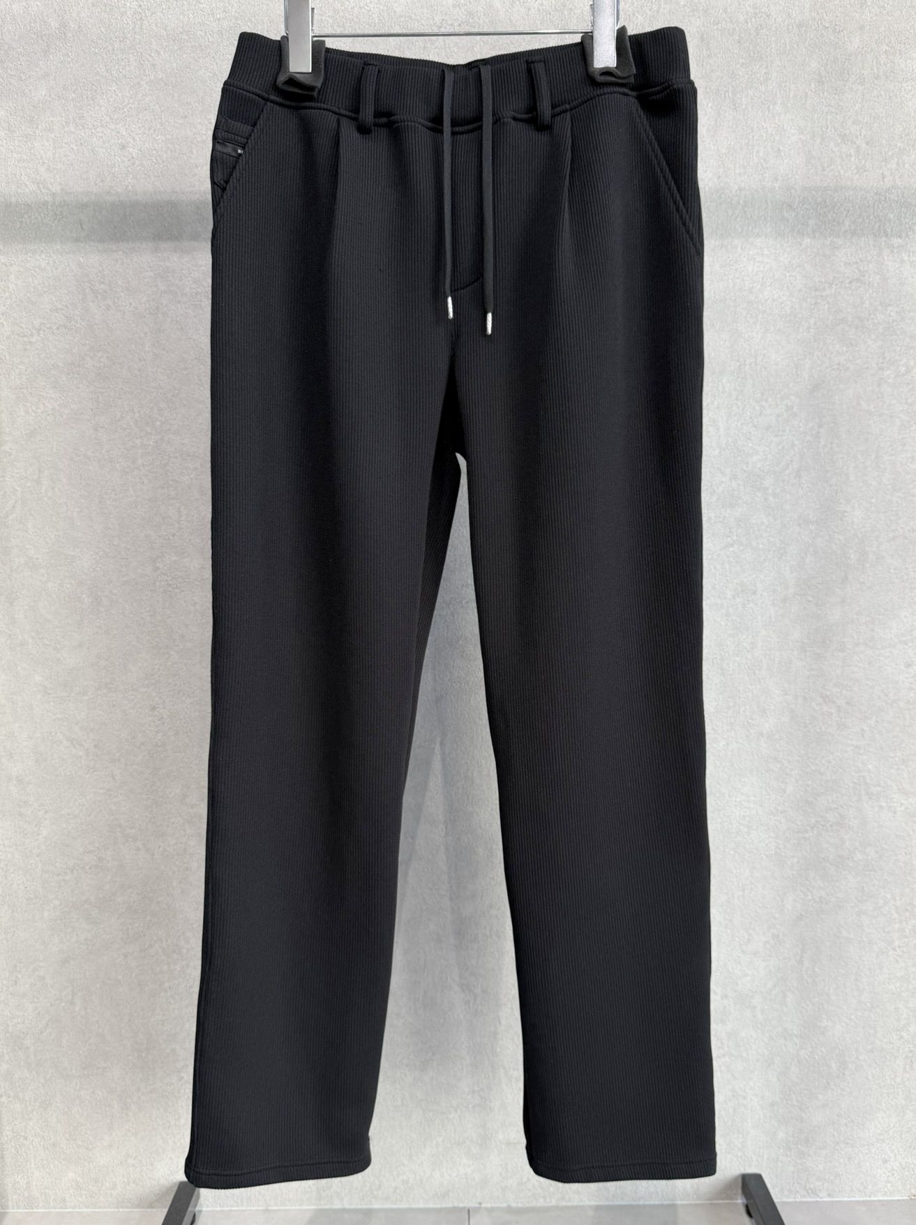 AZE WIDE TUCK PANTS / RC39-ST-016WT2 / 高機能畦編みニットワイドタックパンツ / ブラック