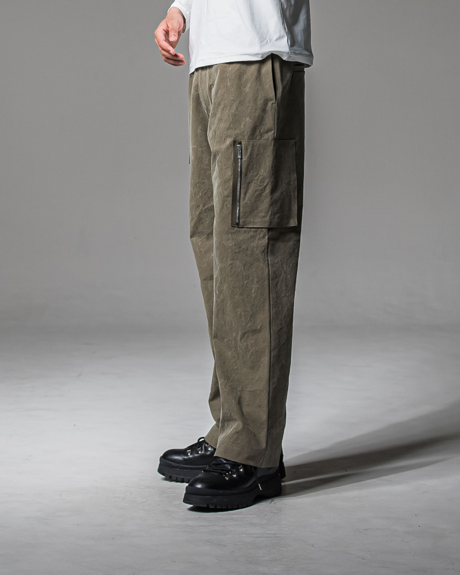 DAVID CARGO PANTS / RC37-ST-040 / ミリタリーワイドカーゴパンツ / ヴィンテージカーキ