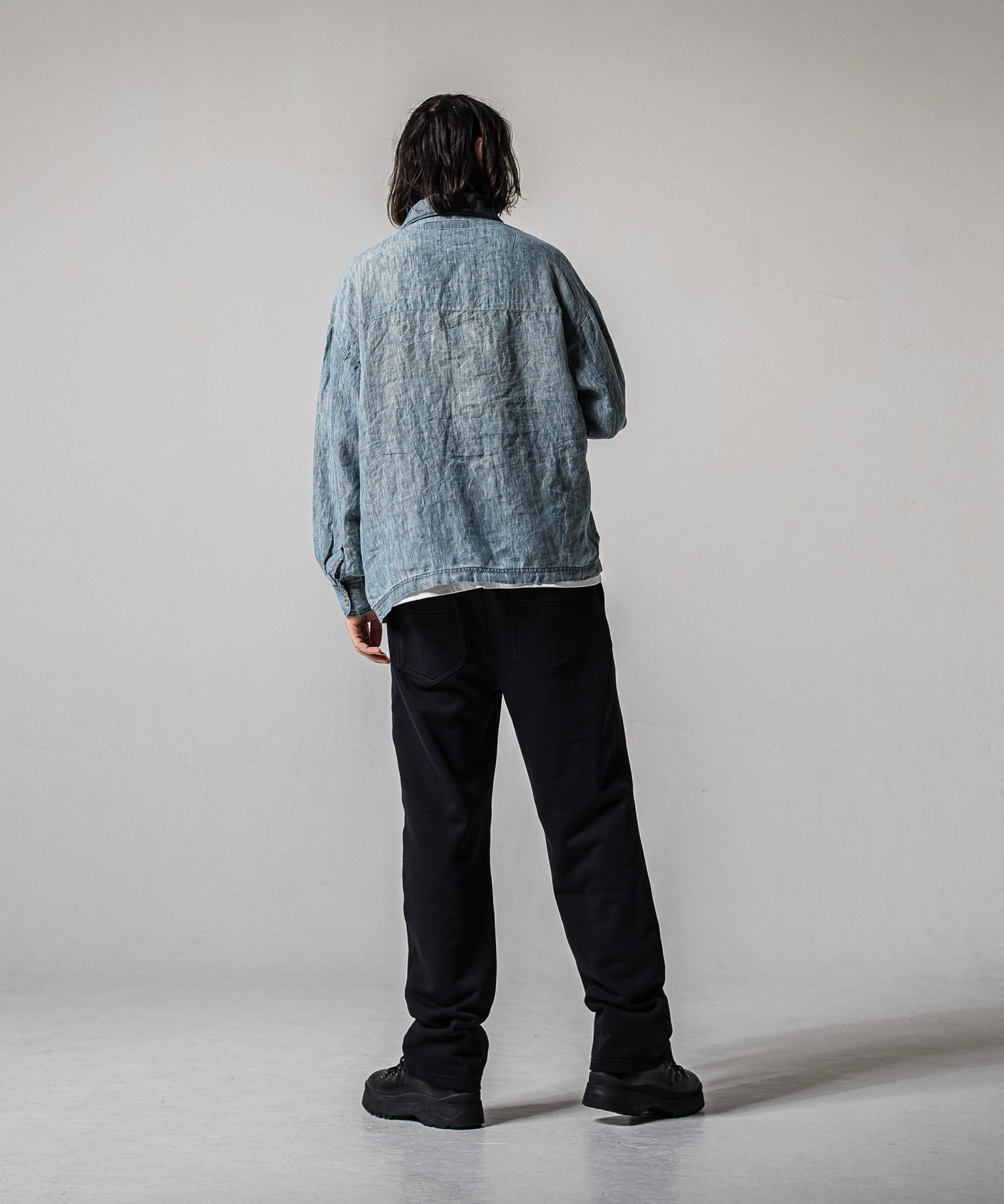 AZE WIDE TUCK PANTS / RC39-ST-016WT2 / 高機能畦編みニットワイドタックパンツ / ブラック (1月中旬入荷予定)