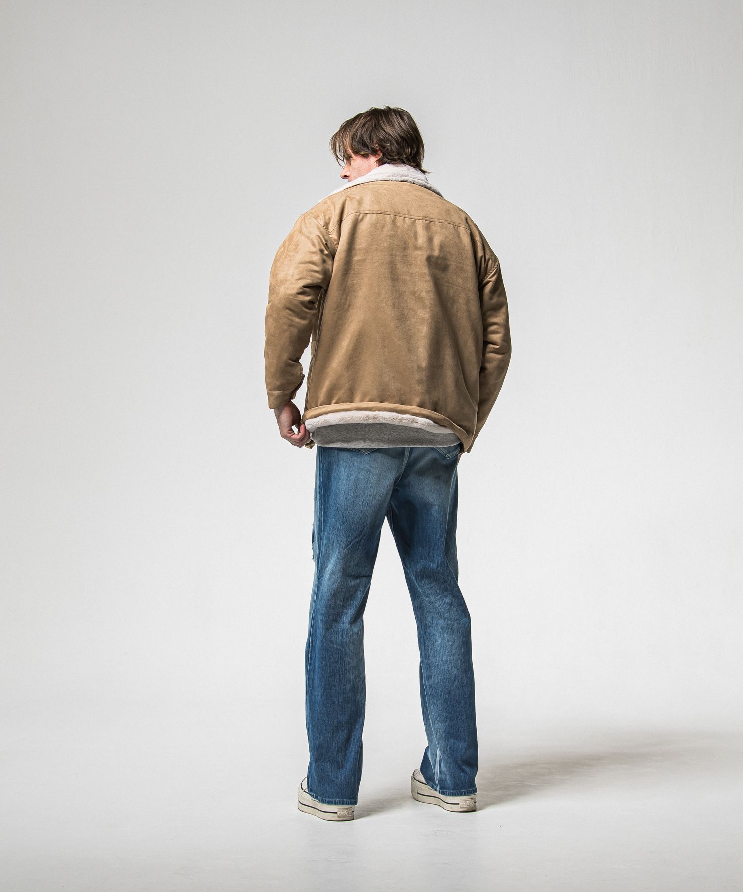 SUEDE FUR CAVER ALL / RC38-JK-003 / スエードファーカバーオール / ブラウン (11月中旬入荷予定)