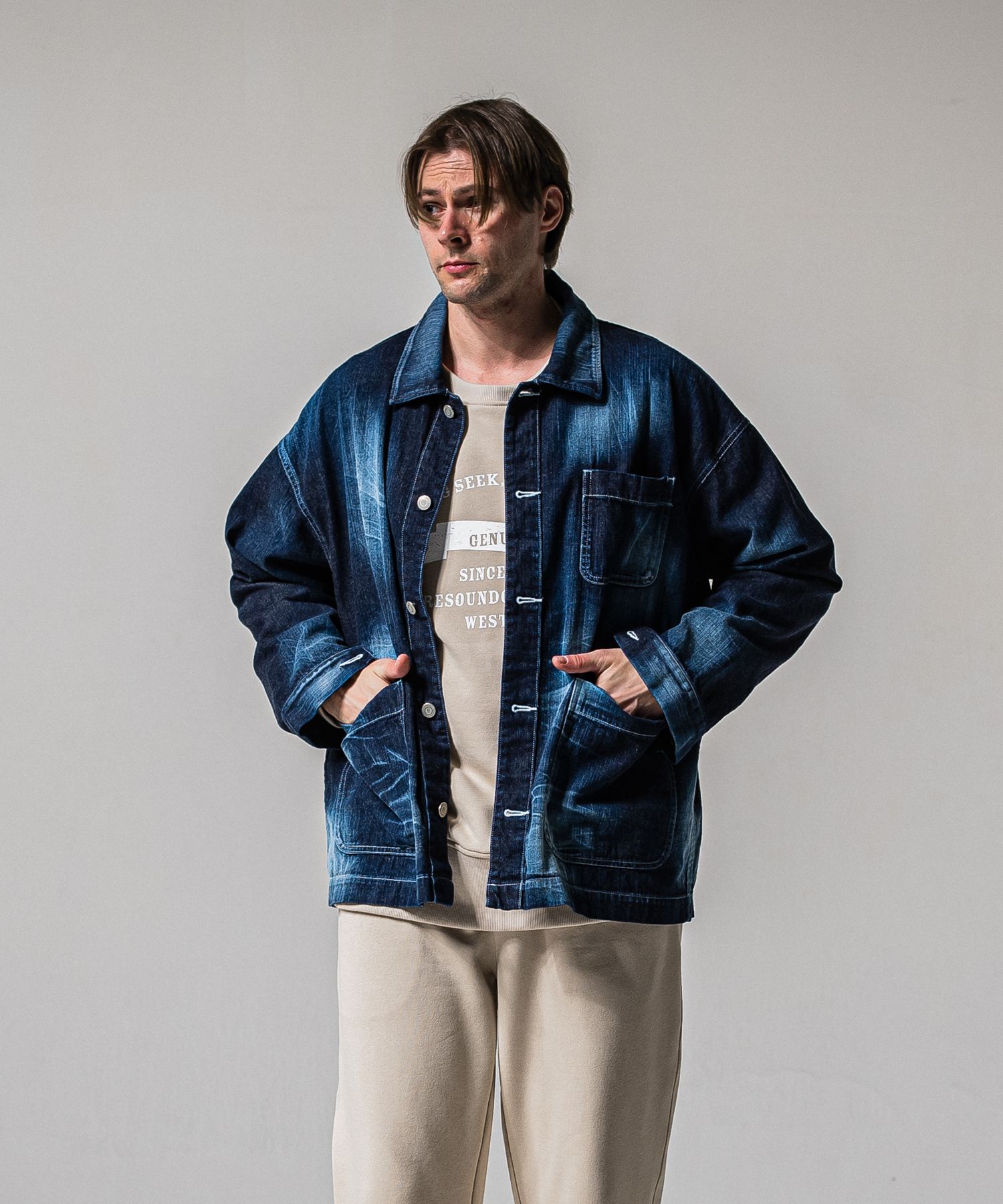 RC CAVER ALL / RC39-JK-004 / デニムカバーオール / ダークインディゴ (2月中旬入荷予定)