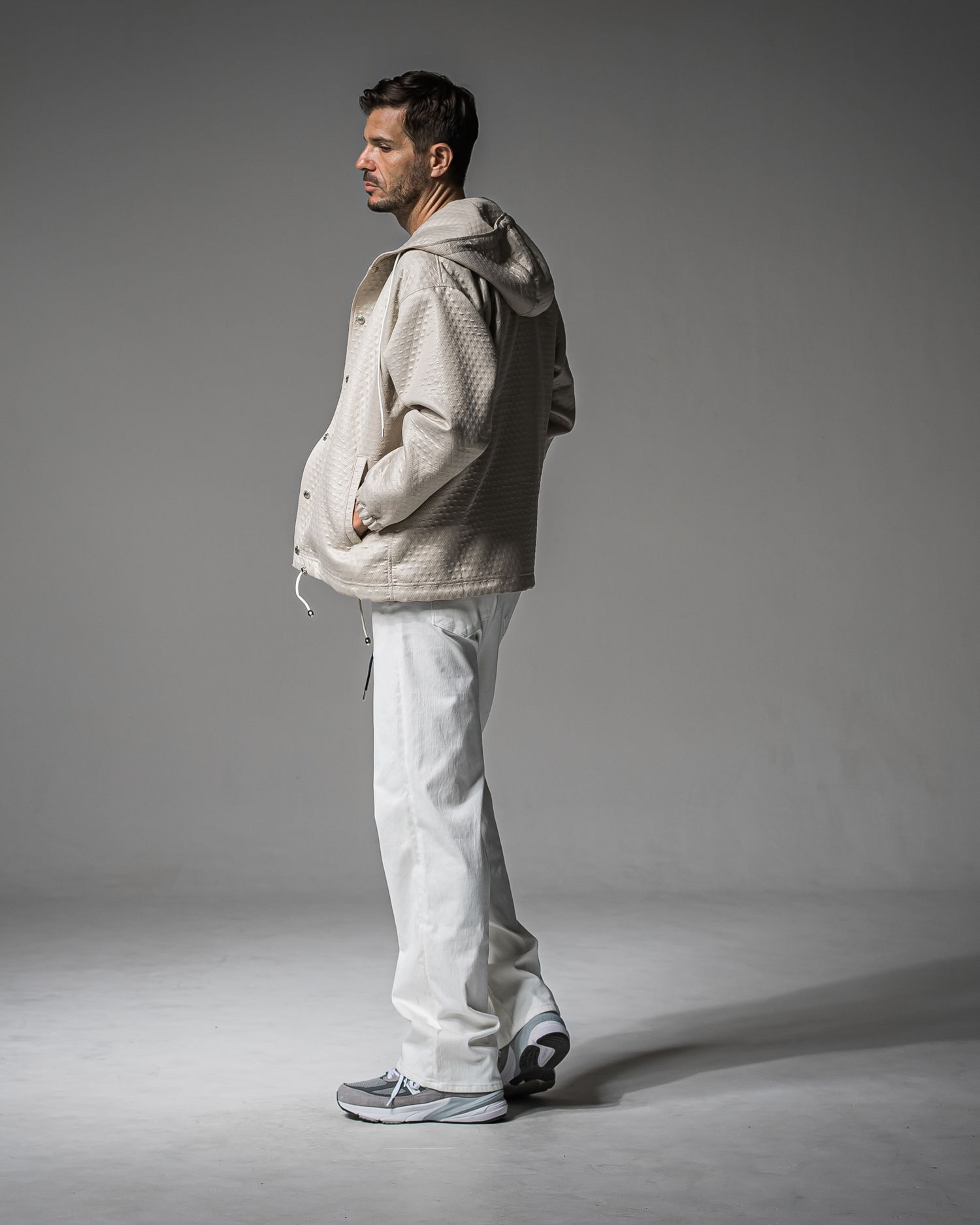 KING DENIM JERSEY / BASIC-ST-005 / デニムジャージ バギーワイドパンツ / ホワイト