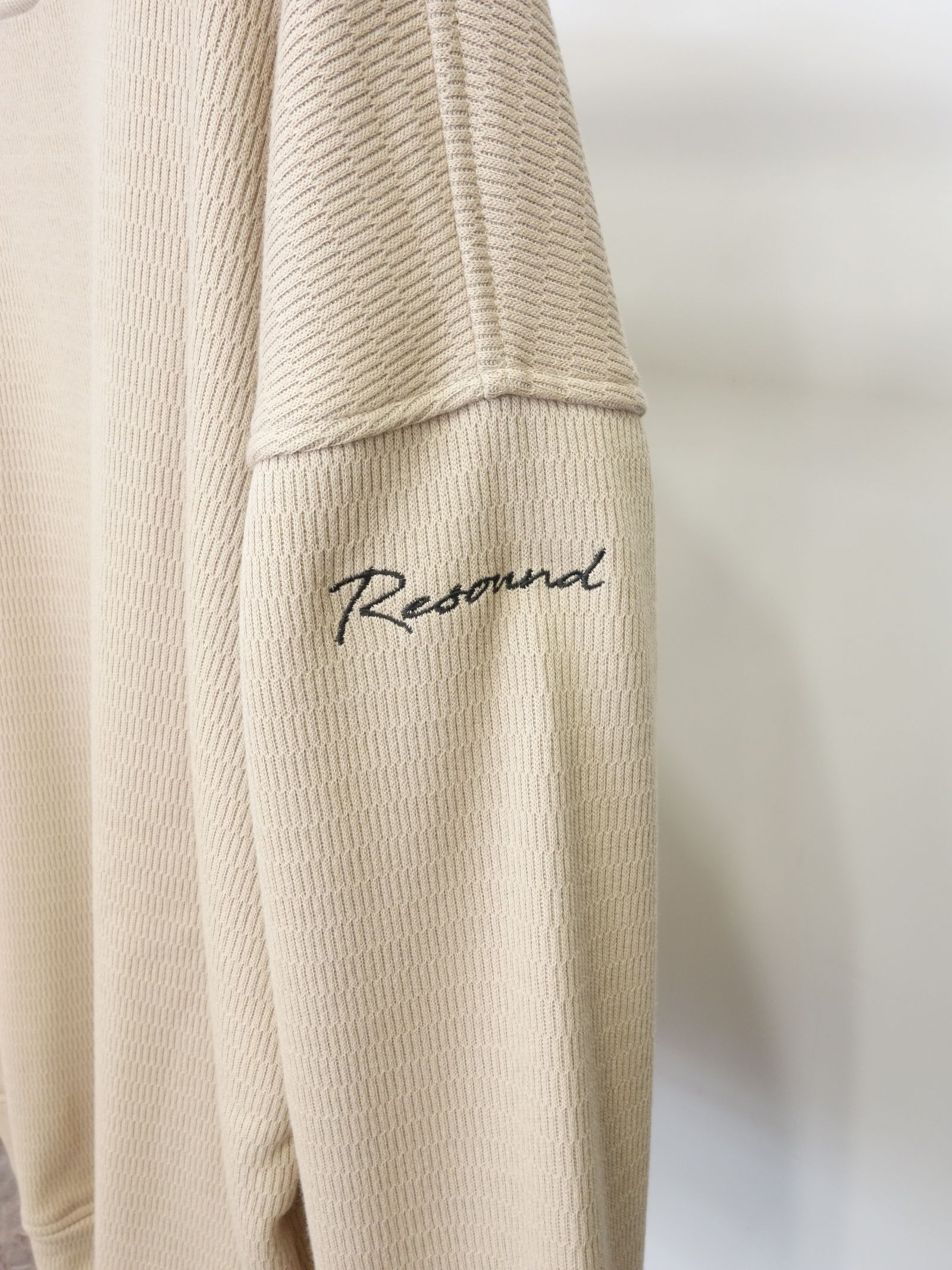 VELOURS FLEECE THERMAL LOOSE TRAINER / RC34-C-002 / 裏起毛サーマルトレーナー / ベージュ