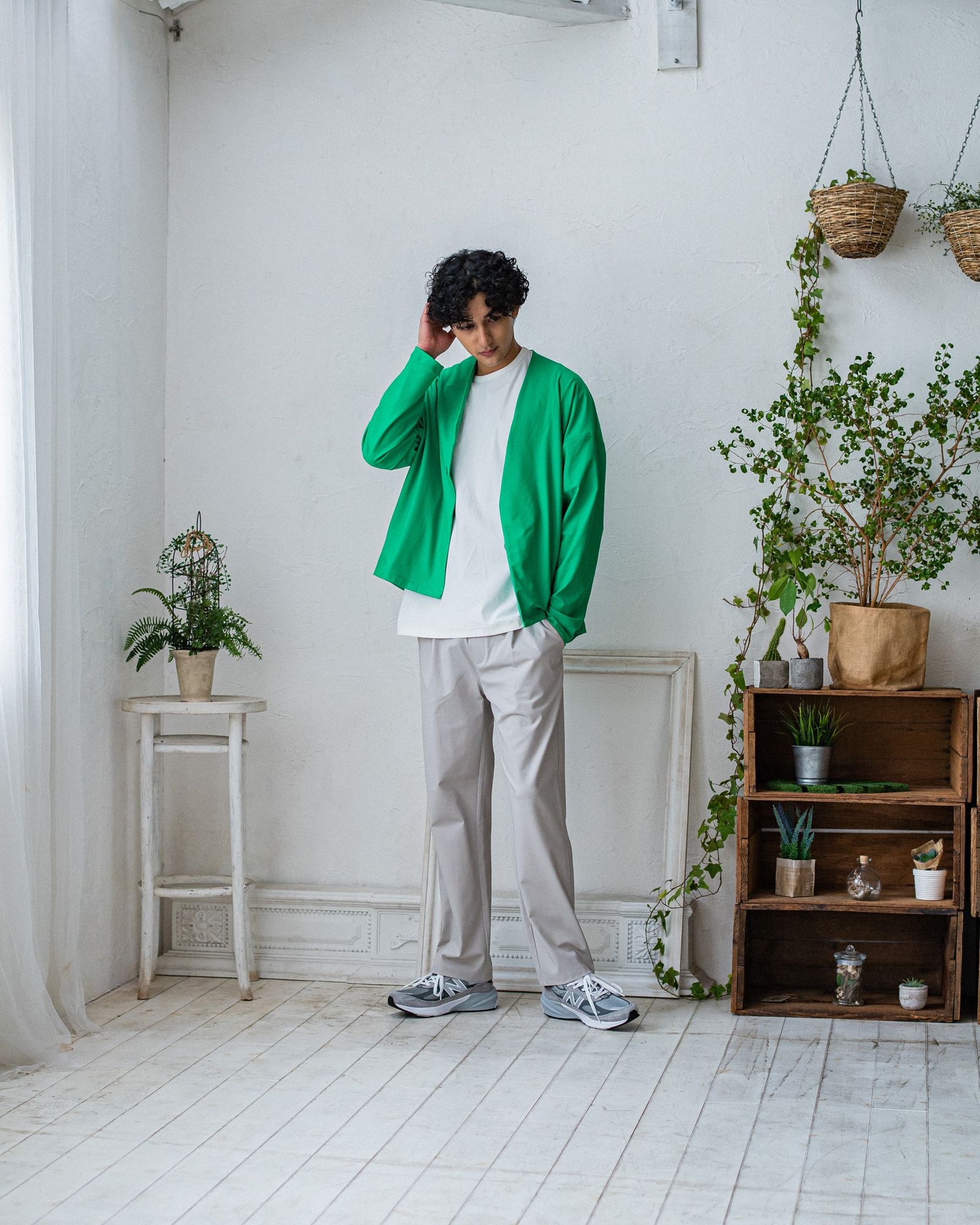 CHRIS EASY WIDE TUCK PANTS / RC32-ST-016WT / ワイドタックパンツ / グレージュ