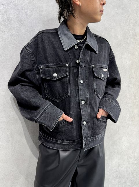 カルバンクライン新作×RESOUND別注レザーワイドパンツ