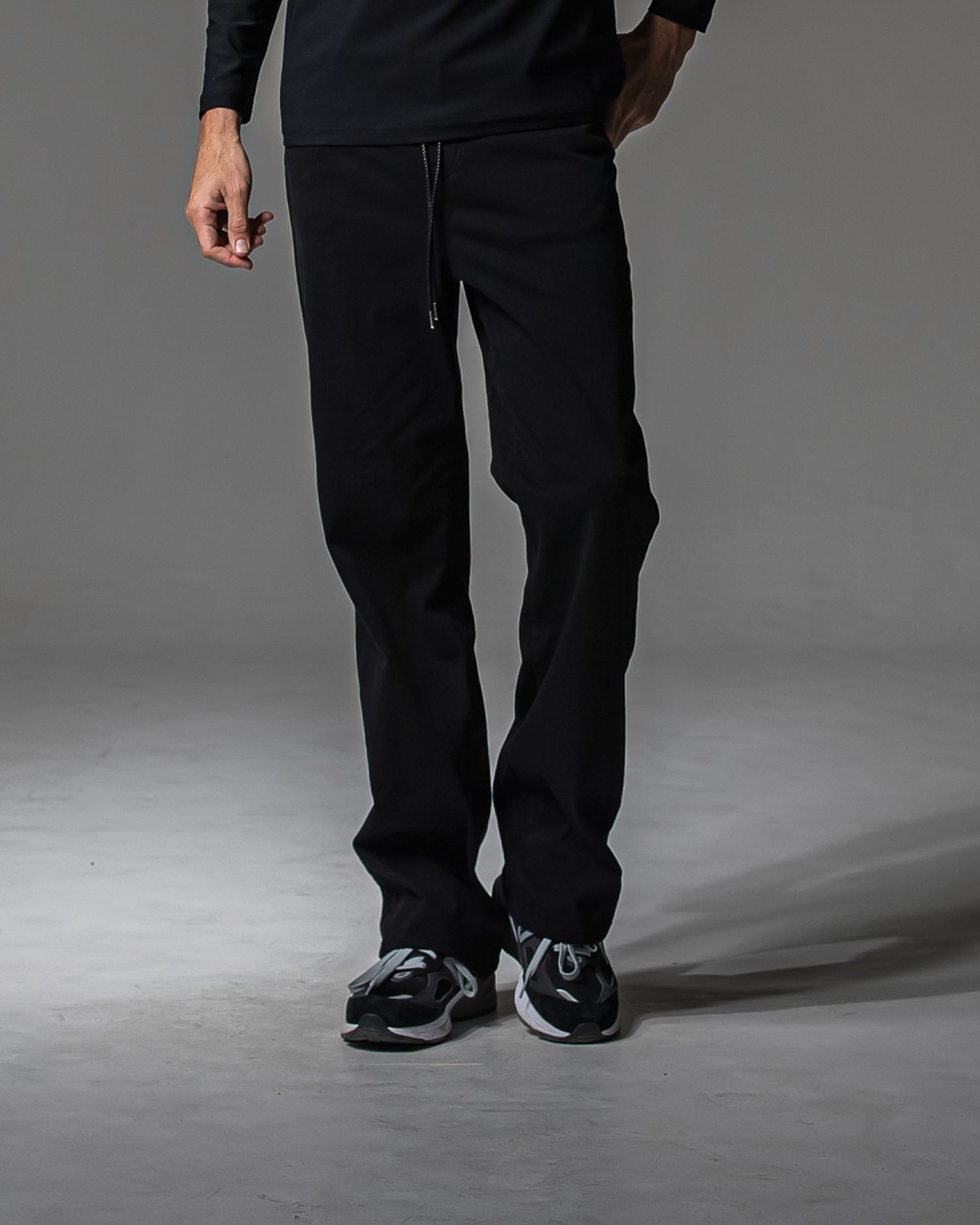 KING DENIM JERSEY / BASIC-ST-005 / デニムジャージ バギーワイドパンツ / ブラック