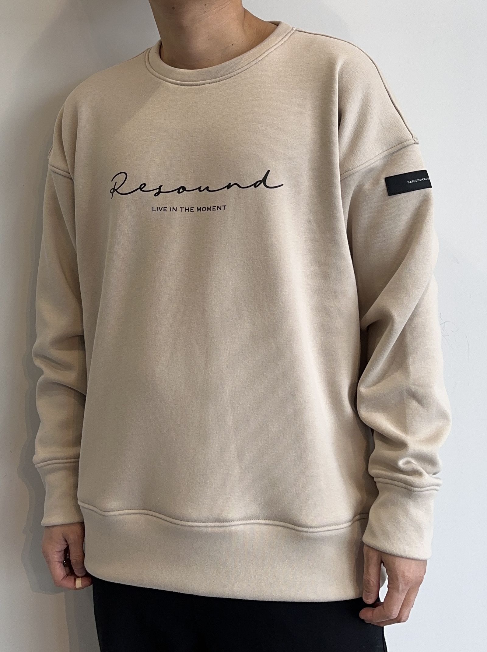 RESOUND CLOTHING - HANDWRITING ROGO VELOURS FLEECE DROP TRAINER