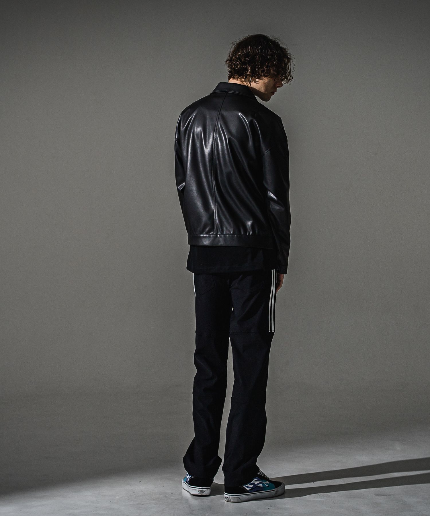 LEATHER SP JK / RC41-JK-005 / エコレザーシングルライダース / ブラック (9月下旬入荷予定)
