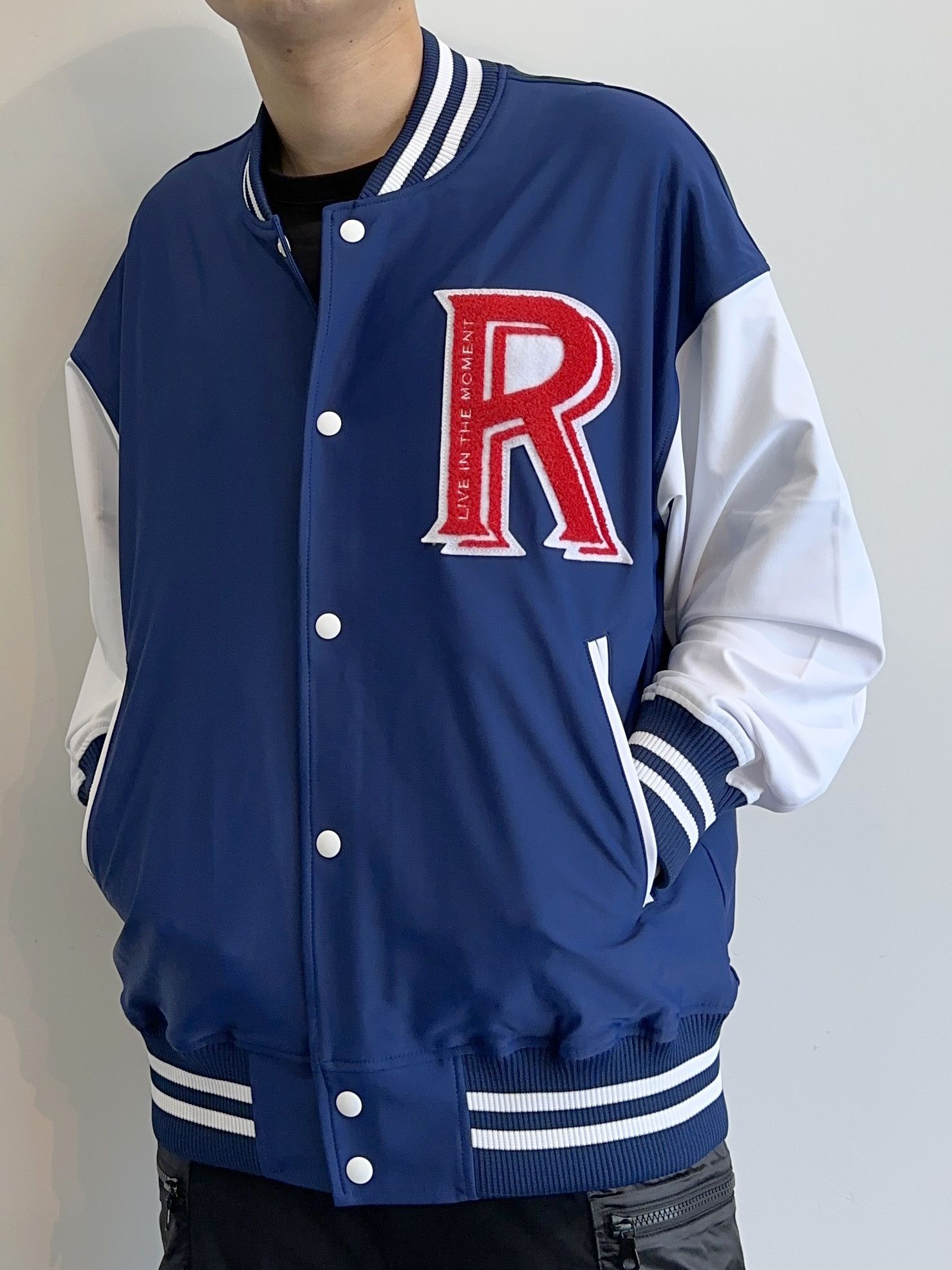 RUSH OVER VARSITY JACKET / RC28-C-002 / ラッシュガードスタジャン / ブラック※ - 1(S)