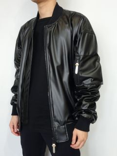 DAVID JACKET / RC25-JK-003 / MA-1 / レザーブラック