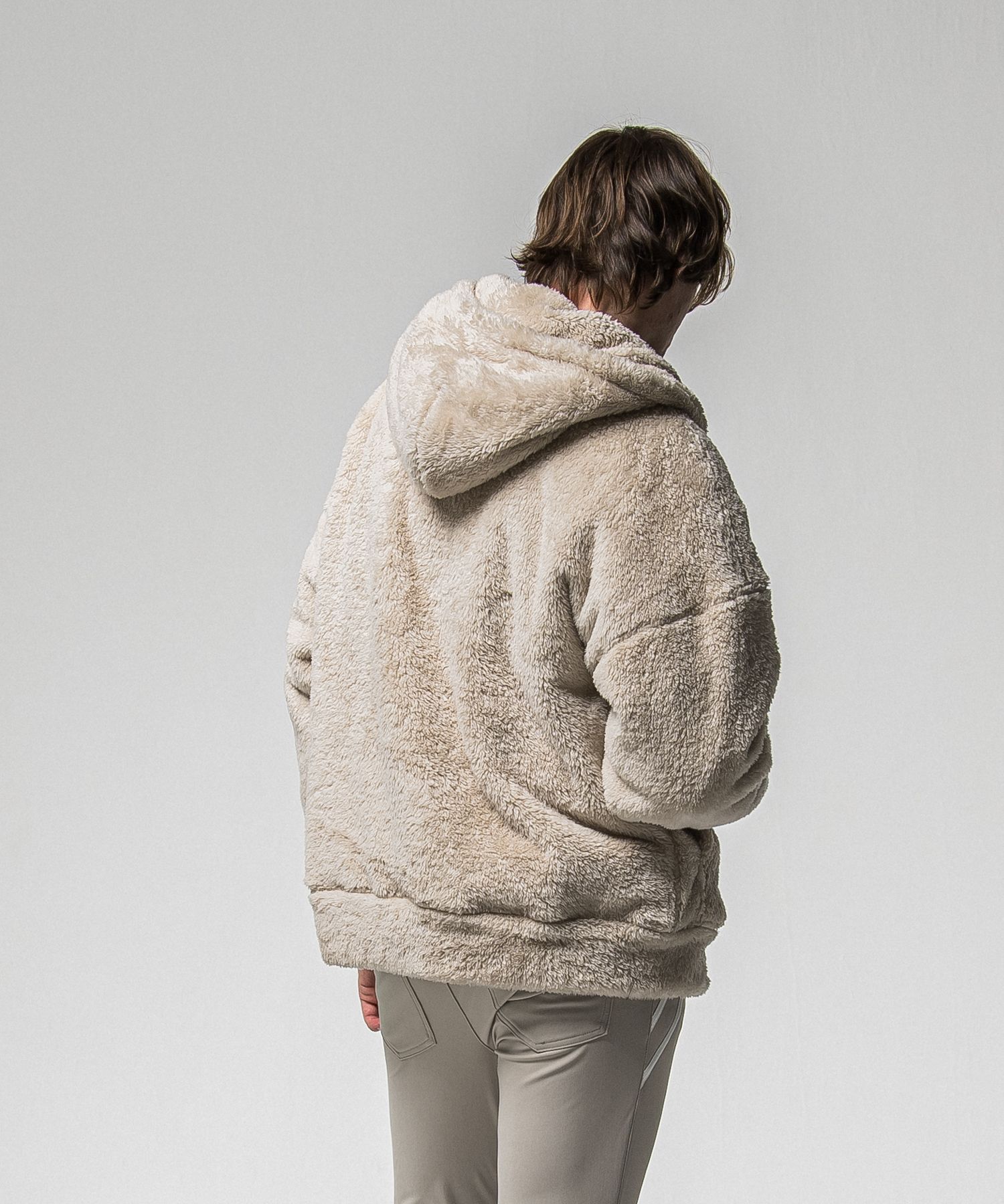 BOA ZIP LOOSE HOODIE / RC38-C-007 / ボアジップパーカー / ブラウン (11月中旬入荷予定)