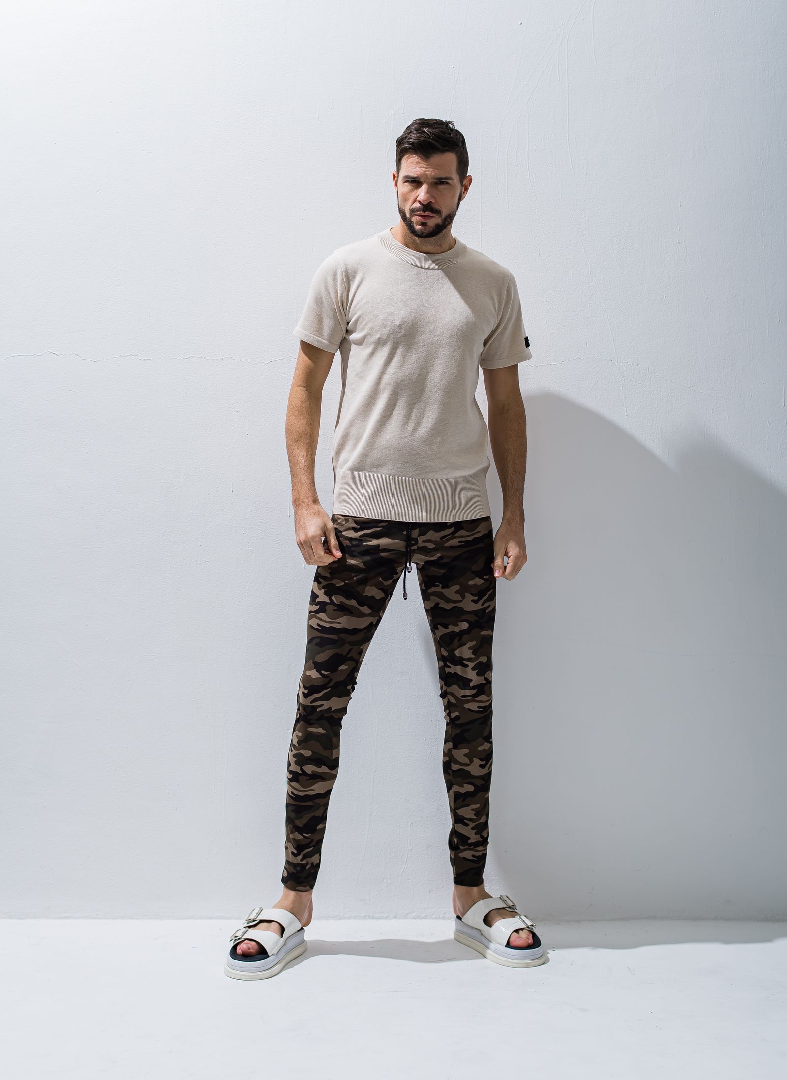 SILK HALF KNT / RC28-K-001 / 無地半袖サマーニット / ベージュ※