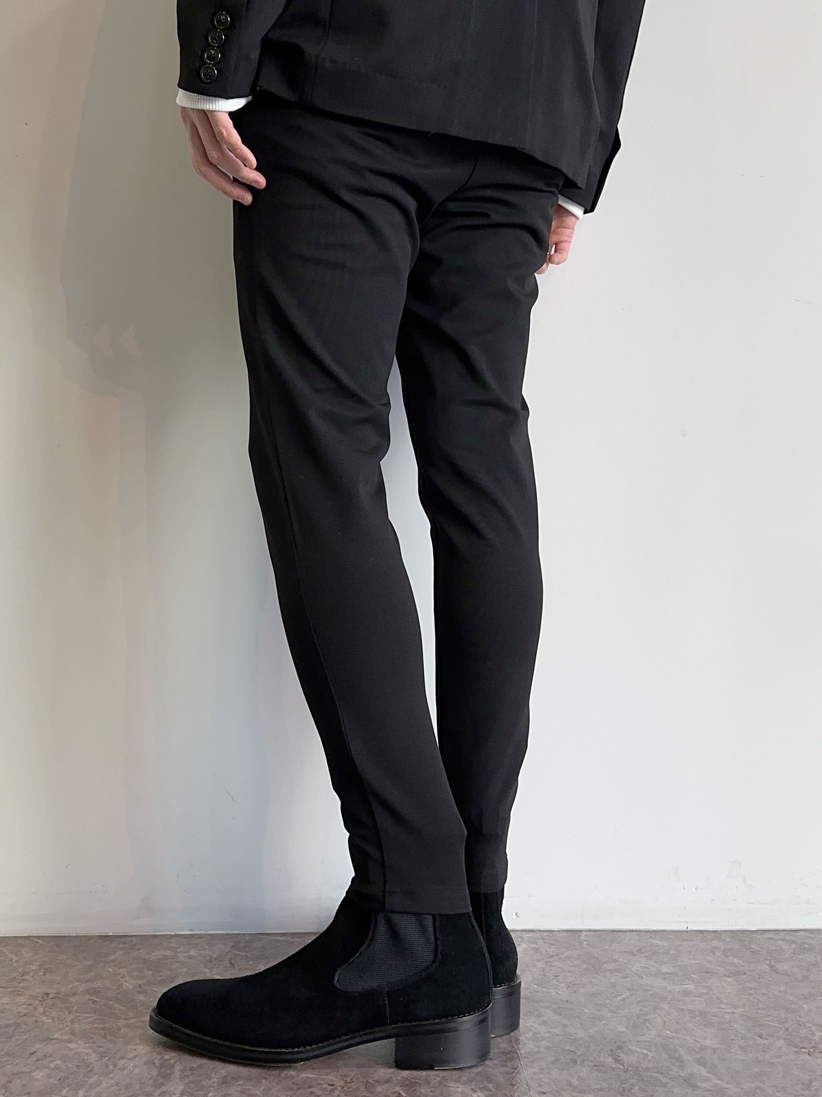 PAT TIGHT EASY PANTS / RC31-ST-037 / ベルト付きイージーパンツ / ブラック