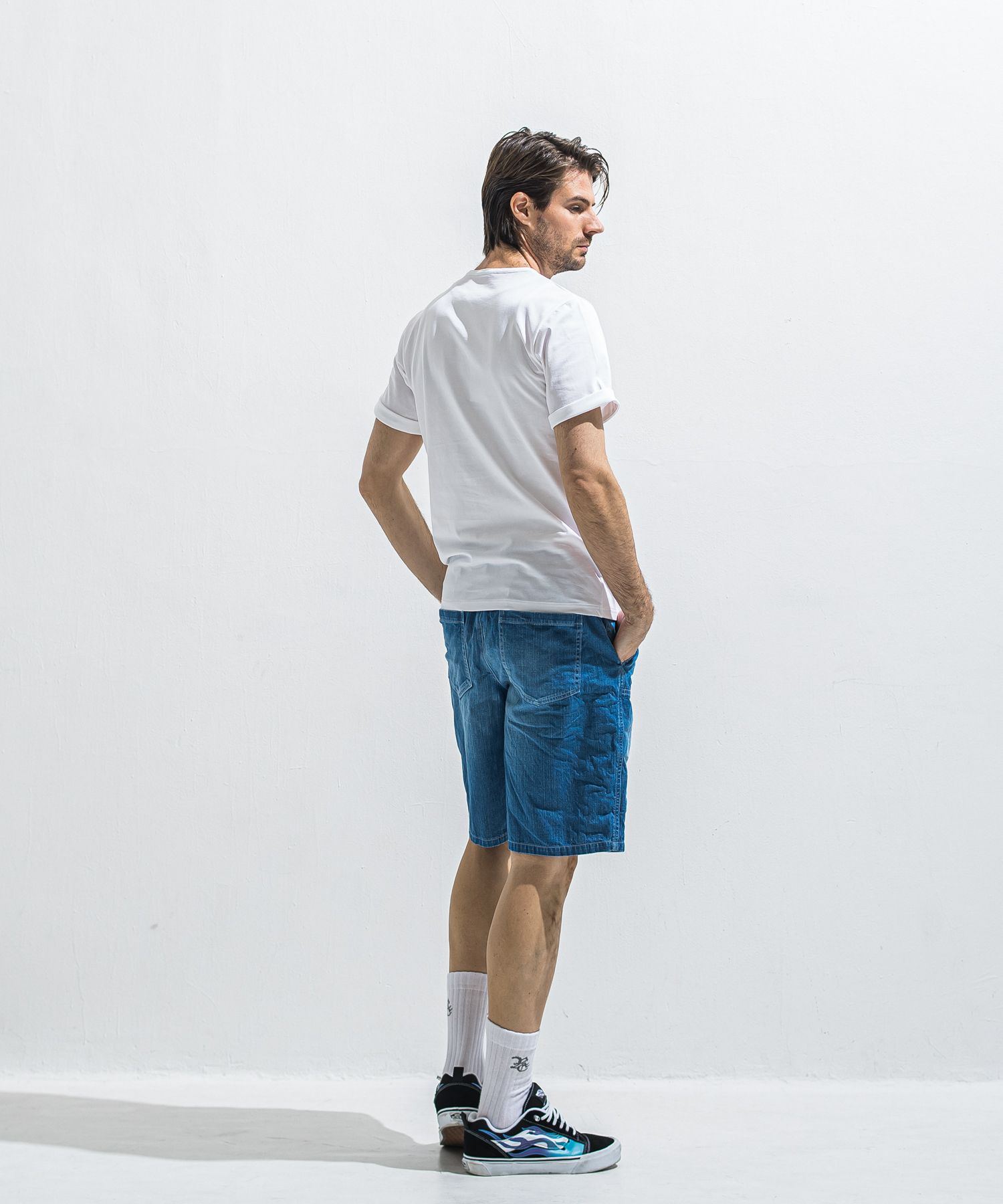 ROLL UP HENRY T / RC40-T-005 / ロールアップヘンリーネックTシャツ / ホワイト (4月中旬入荷予定)