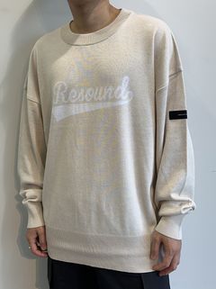 BB ROGO LONG KNT / RC29-K-003 / ベースボールロゴルーズコットンニット / ベージュ