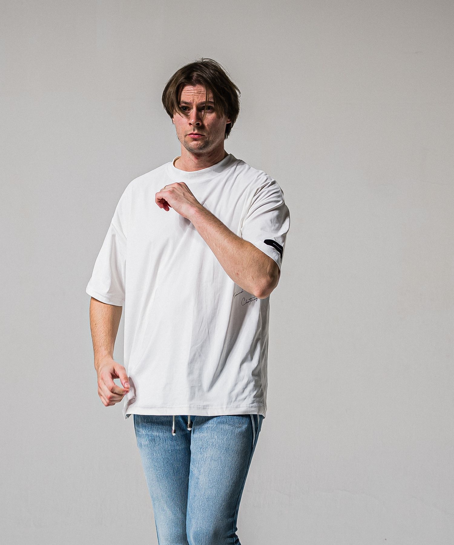 SIDE RC OVER TEE / RC39-T-004 / サイドロゴナイロンビッグTシャツ / ホワイト (4月上旬入荷予定)