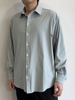 NYLON JACK SHIRTS / RC33-SH-001 / オーバーサイズナイロンシャツ / アクア