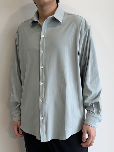 NYLON JACK SHIRTS / RC33-SH-001 / オーバーサイズナイロンシャツ / アクア