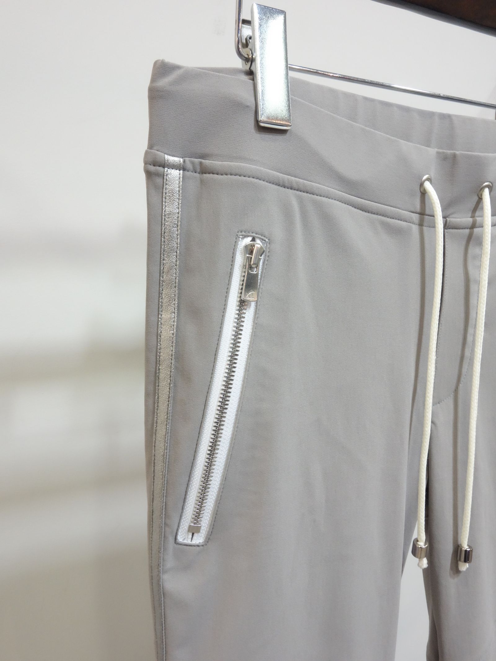 JOHNSON LINE NYLON PT / BASIC-ST-009 / ジョンソンナイロンラインパンツ / グレー×シルバー (3月上旬入荷予定)