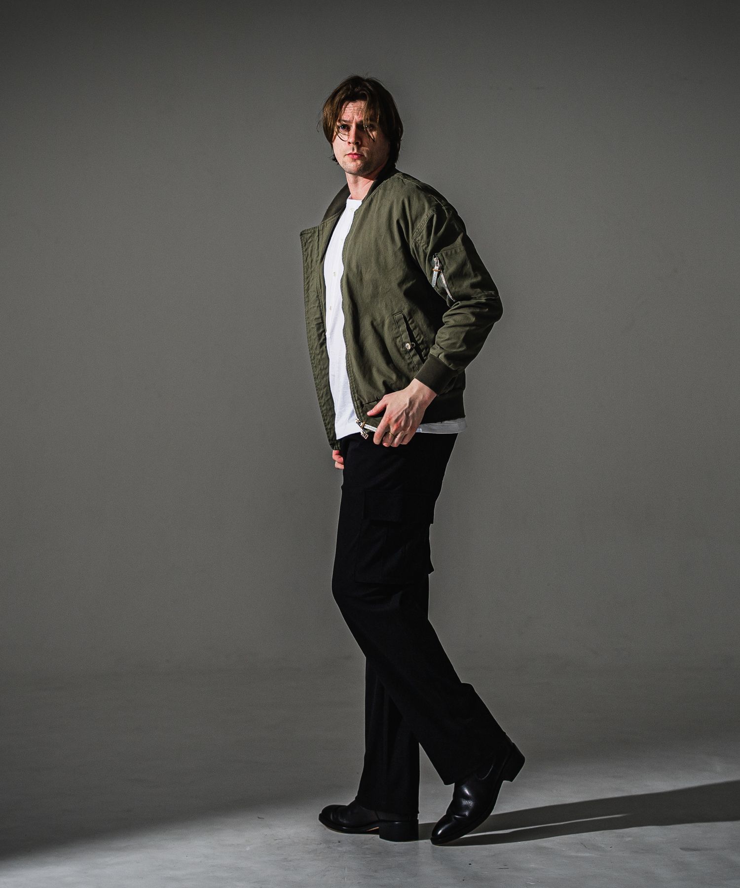 DAVID JACKET / RC41-JK-003 / ミリタリーライトMA-1 / ヴィンテージカーキ (8月下旬入荷予定)