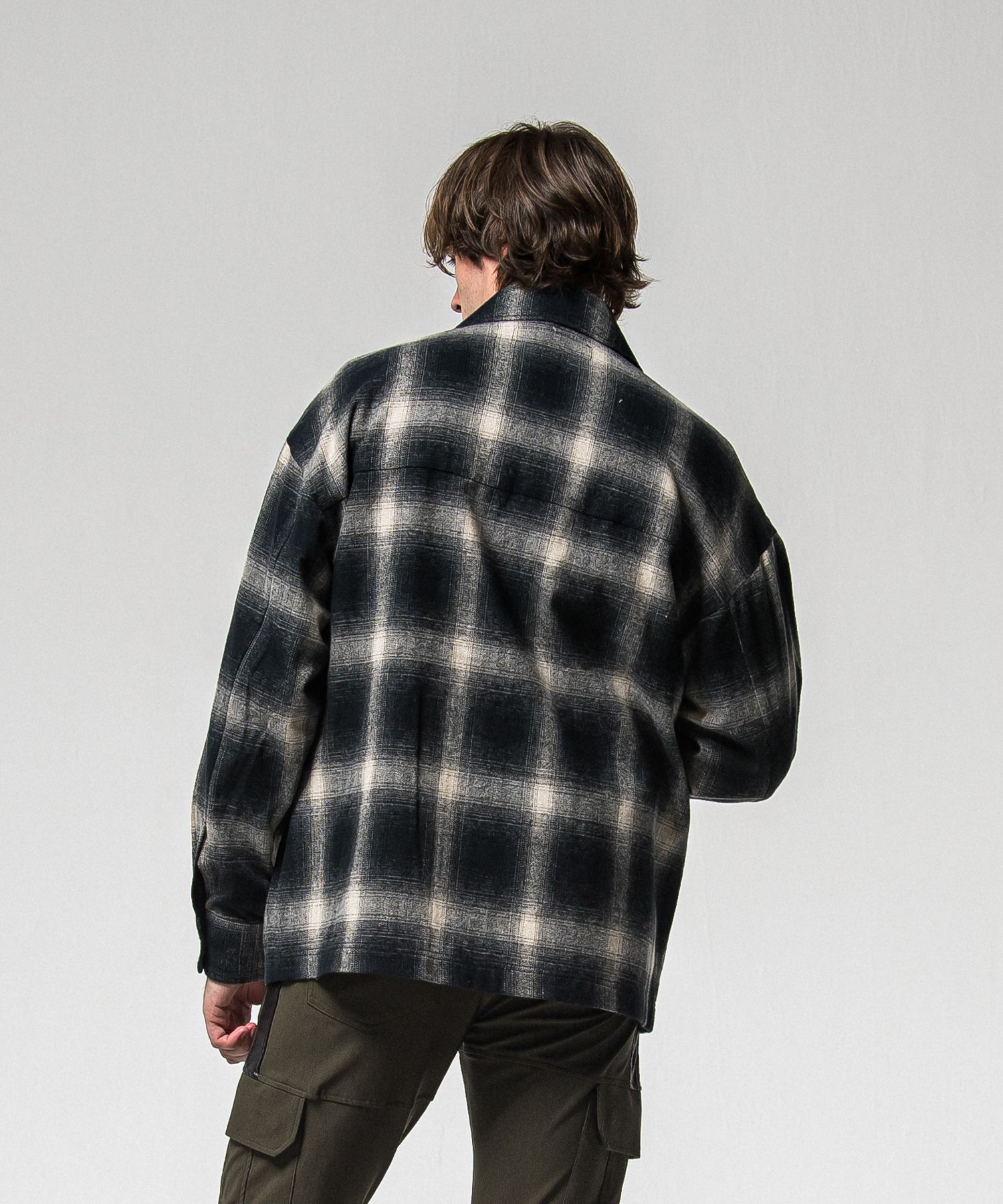 FLANNEL CHECK JK / RC38-JK-007 / フランネルチェックCPOジャケット / ブラック (10月中旬入荷予定)