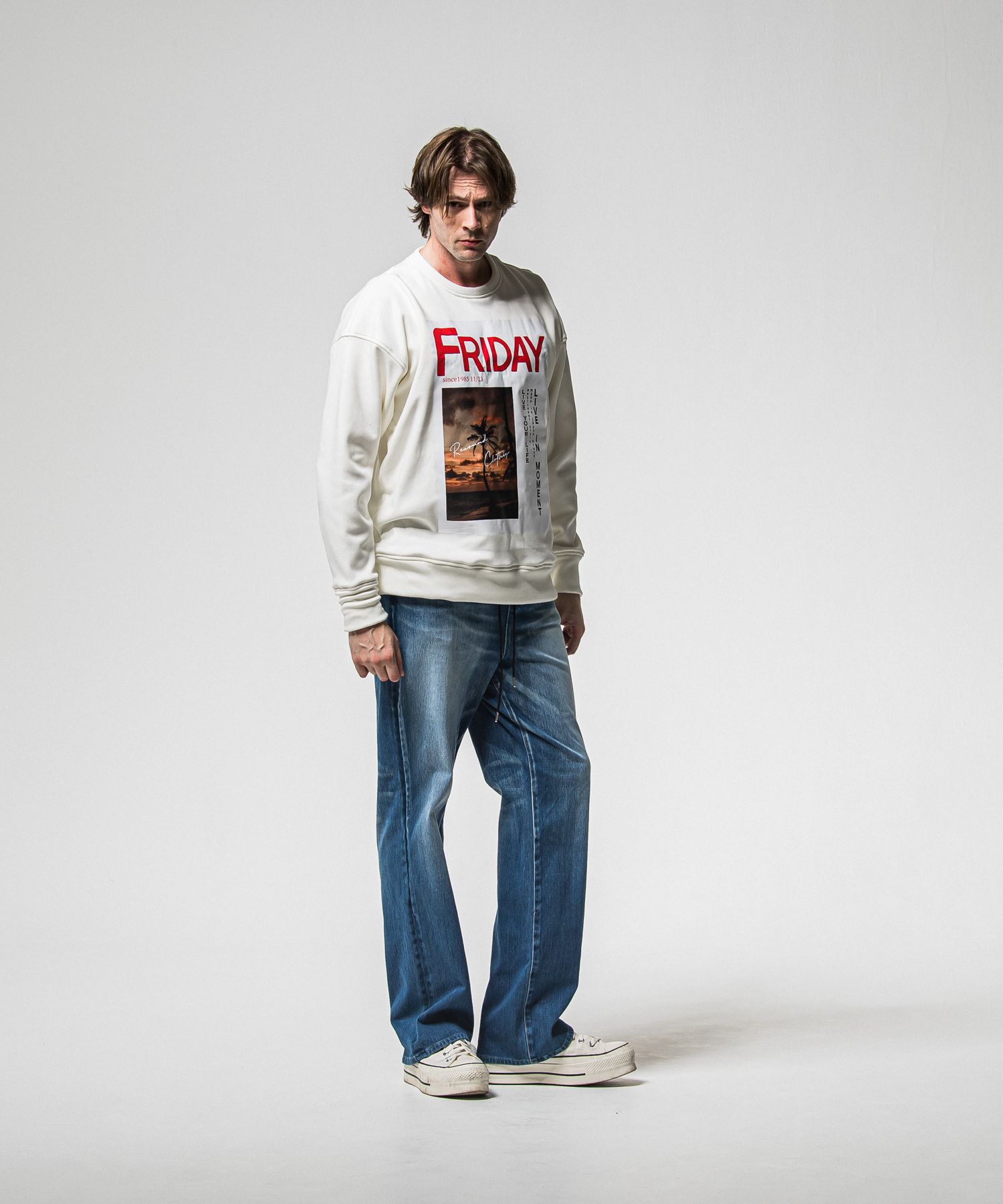 KING DENIM JERSEY / RC38-ST-005 / デニムジャージバギーワイドパンツ / インディゴユーズド (12月中旬入荷予定)