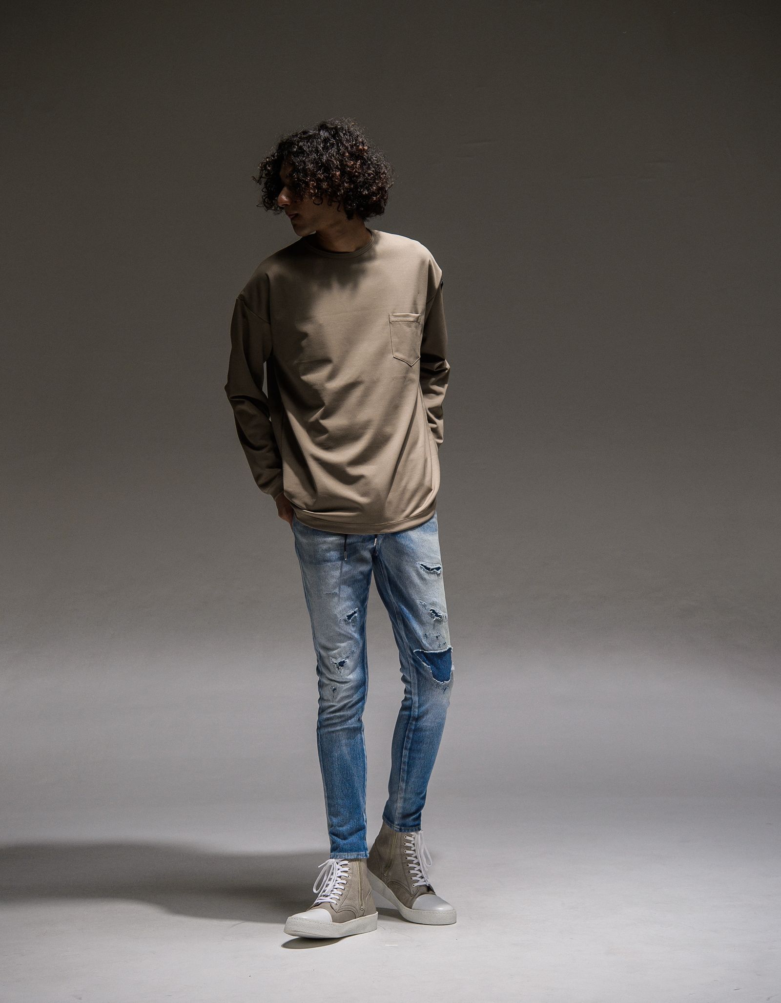 DOUBLE LOOSE POCKET LONG TEE / RC21-T-003 / ロングスリーブTシャツ