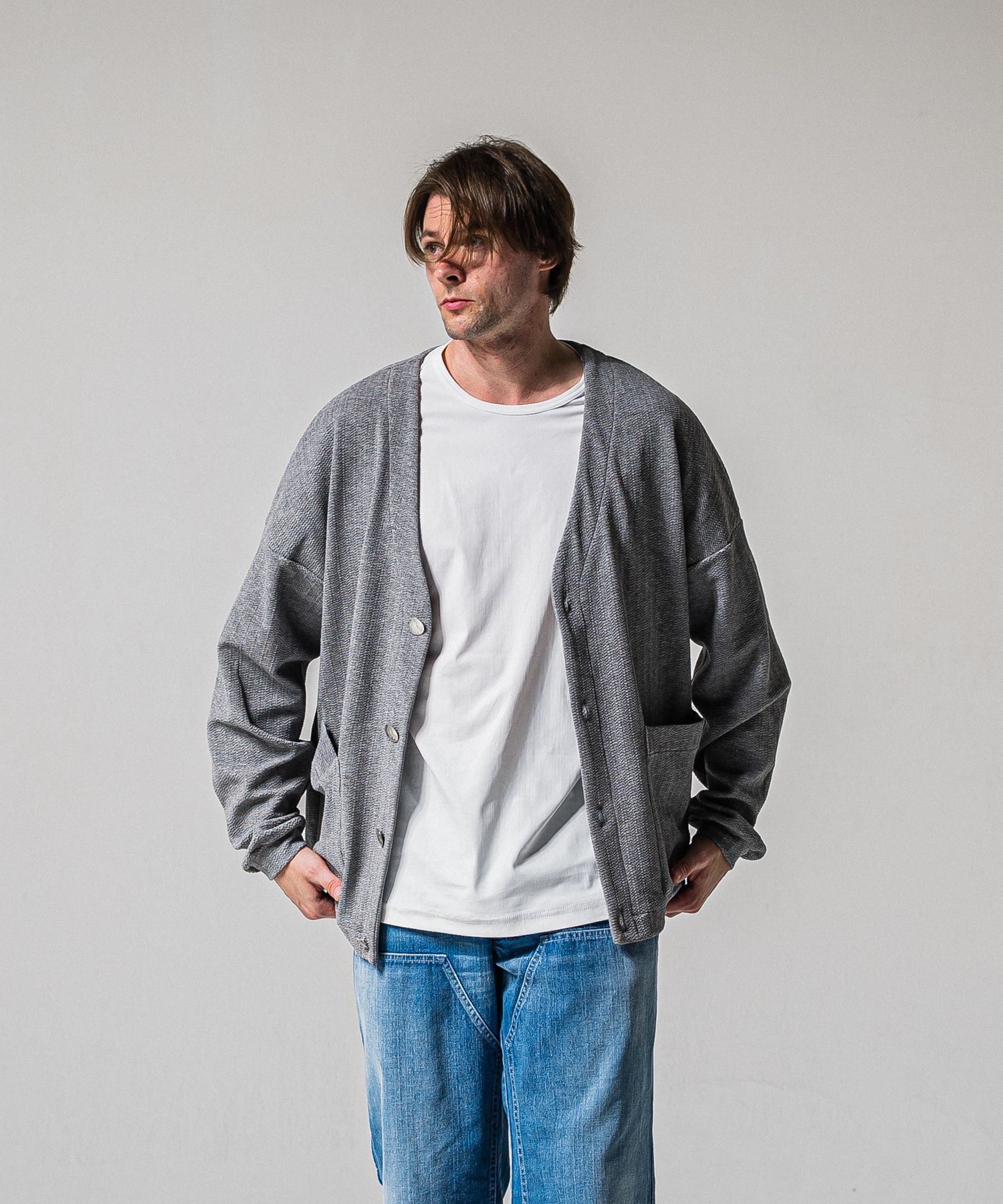 BLISTER KNIT C/D / RC39-C-005 / ブリスターニットカーディガン / グレー (1月下旬入荷予定)