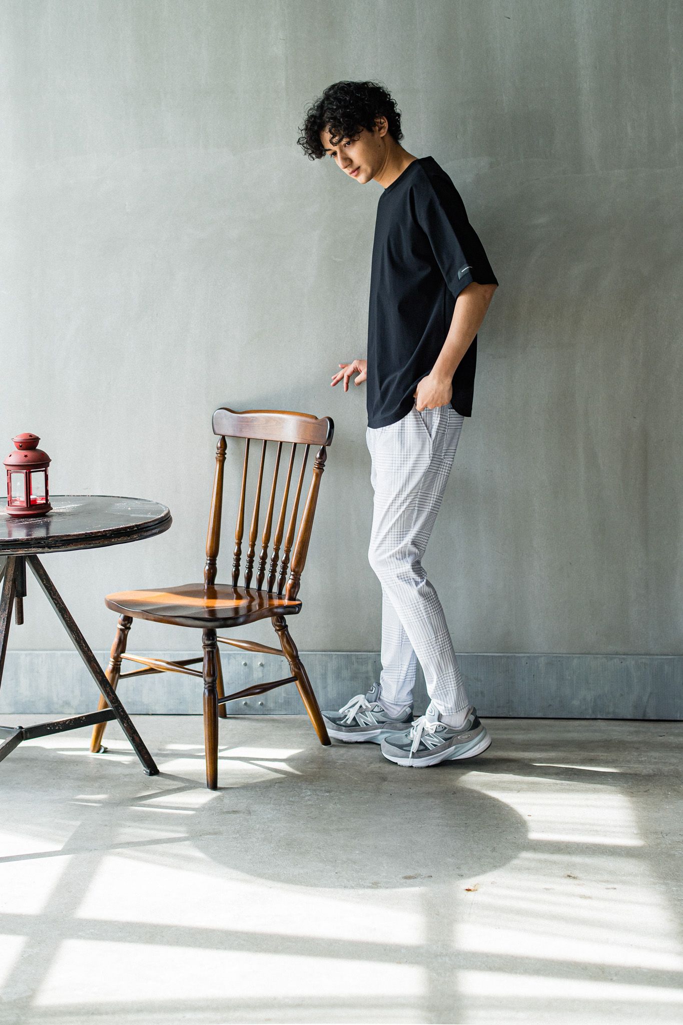 CHRIS EASY TUCK PANTS / RC32-ST-016T / イージータックパンツ / グレンチェックグレー