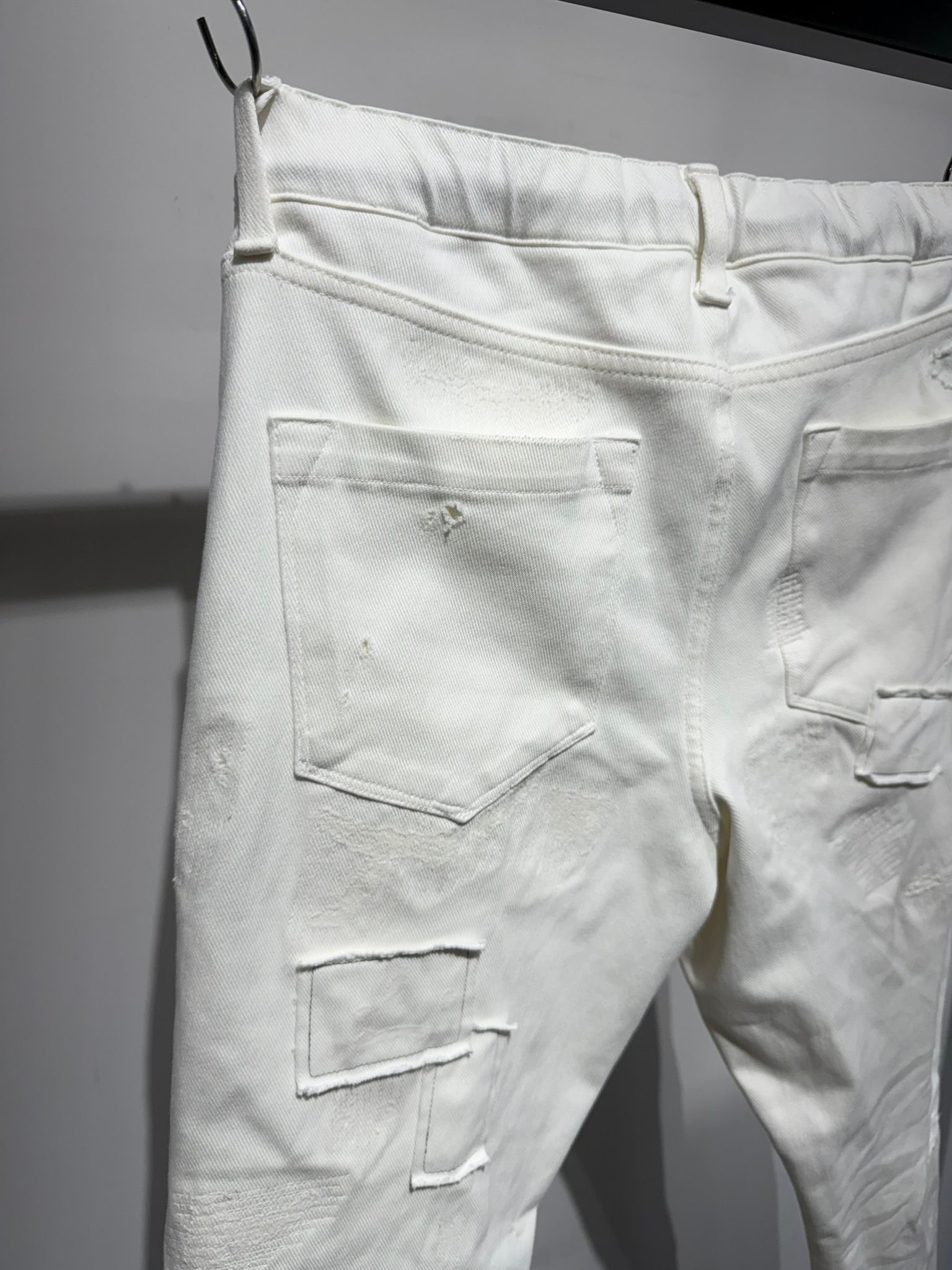 MICK DENIM JERSEY / RC35-ST-020 / デニムジャージテーパードパンツ / ホワイトリメイク